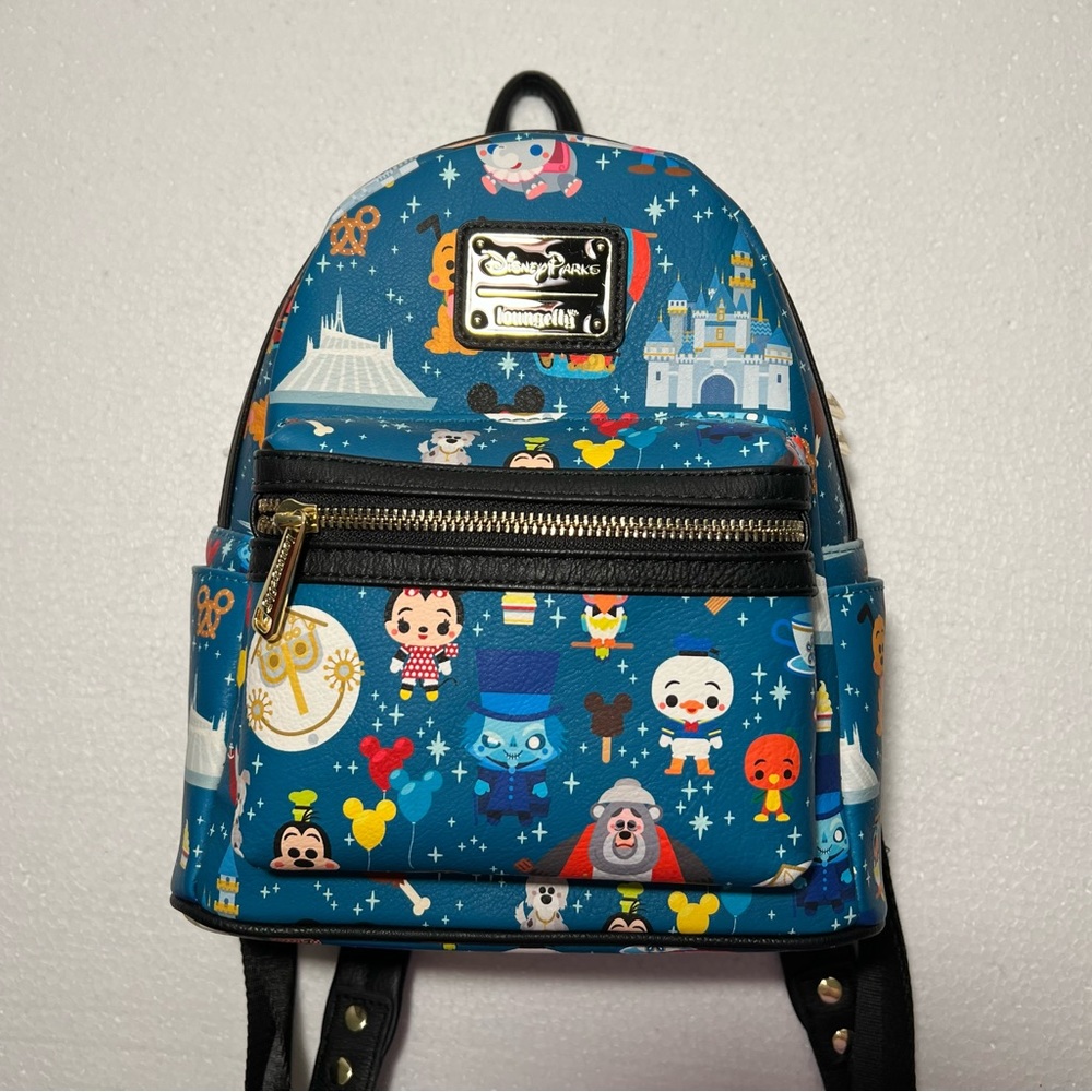 NWT Disney Parks Loungefly Icons Characters and Attractions Backpack